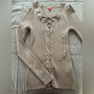 Guess Los Angeles Xs Ladies Brown, Long Sleeve Sweater